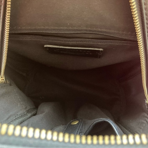 G.H. Bass and Company Small Black Faux Leather Backpack Daypack  12” x 9” - Picture 11 of 12